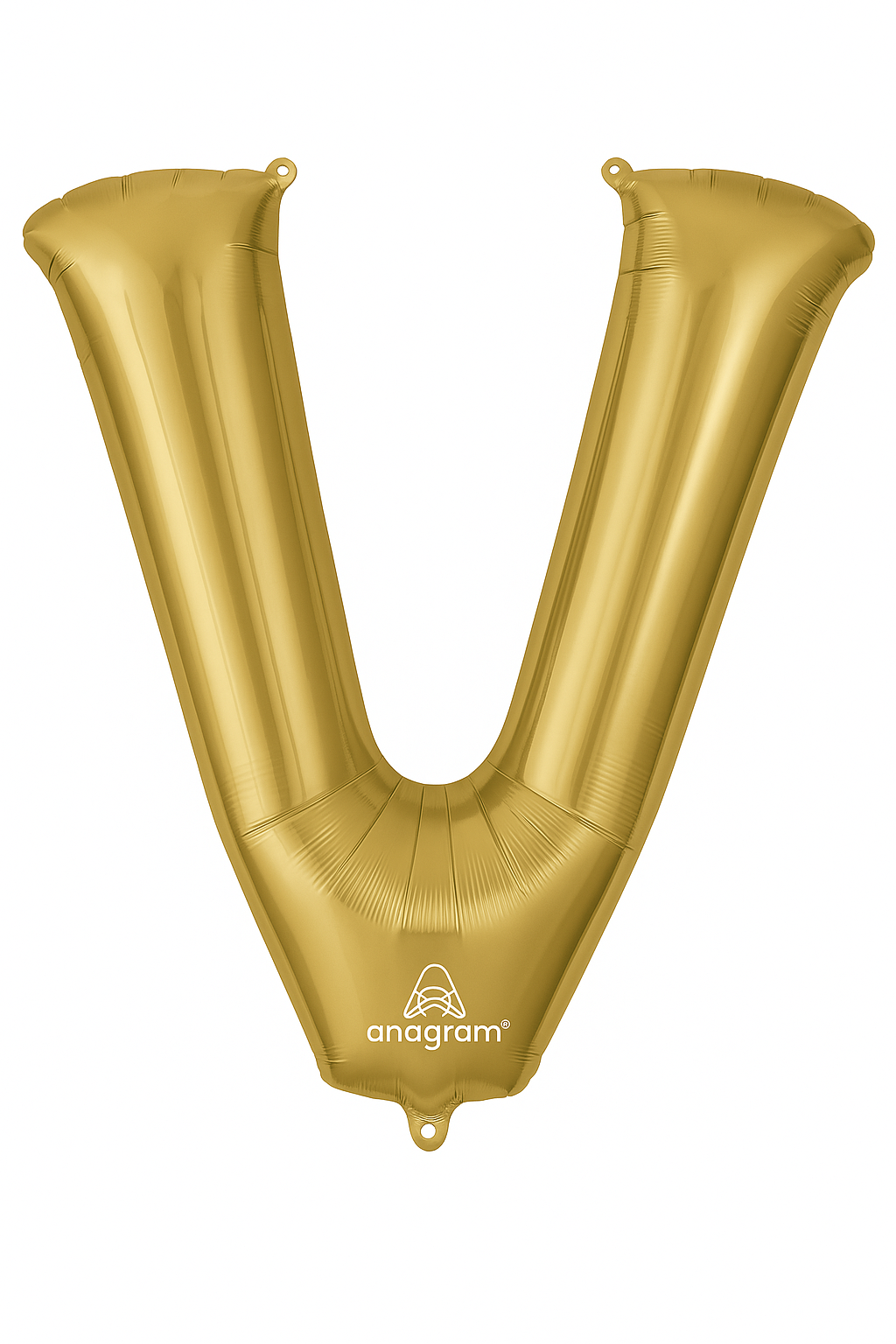 Gold Foil Letter V Balloon - Metallic Birthday Decoration
