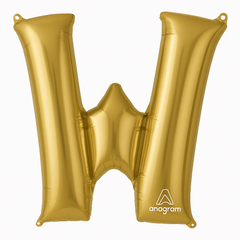 Gold Foil Letter W Balloon