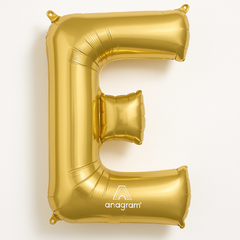 Metallic Gold Letter E Balloon - Foil Super Shape