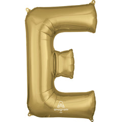Metallic Gold Letter E Balloon - Foil Super Shape