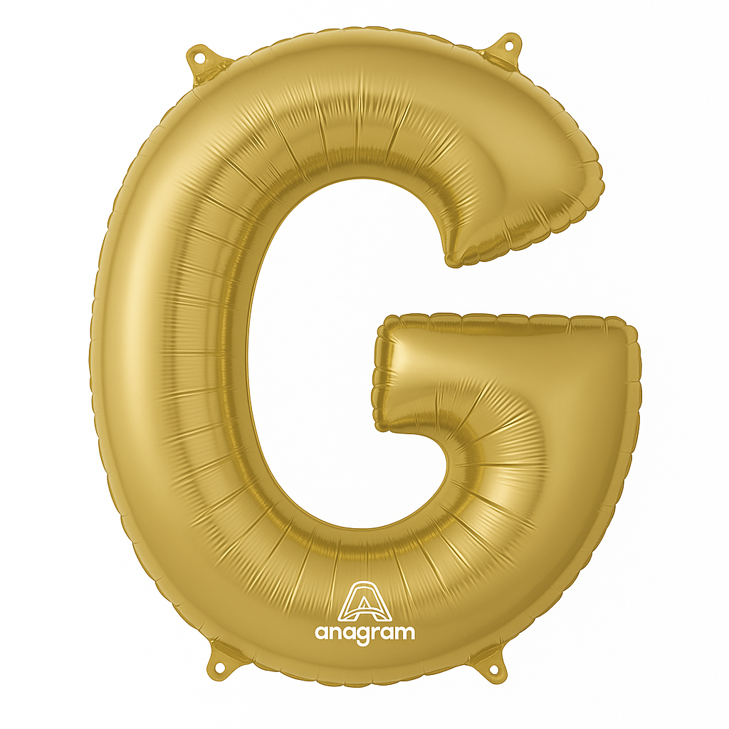 Gold Letter G Foil Balloon - Metallic Birthday Decor