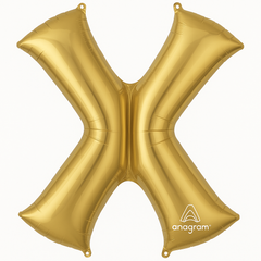 Gold Foil Letter X Balloon