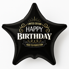 Star-Shaped "Happy Birthday" Foil Balloon - Limited Edition