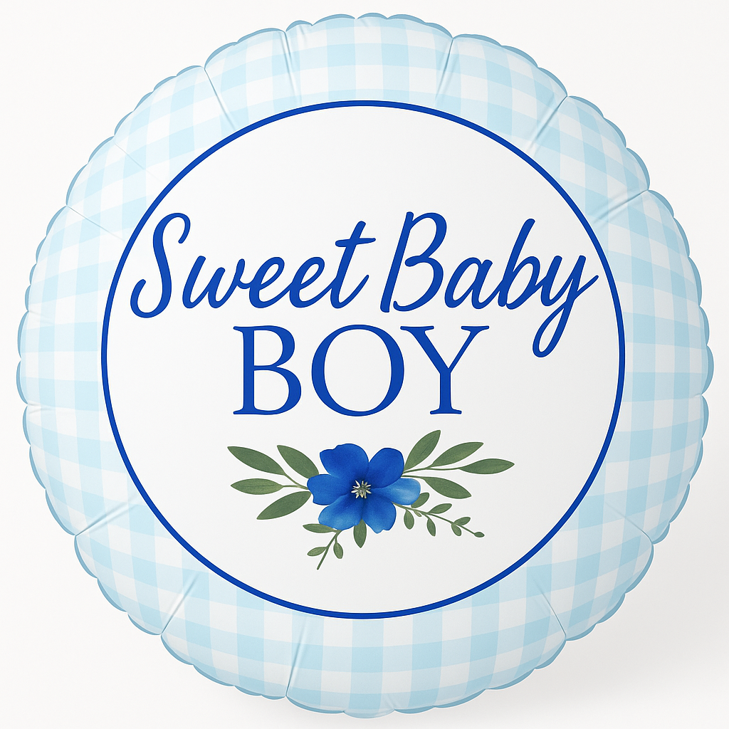 Sweet Baby Boy Blue Foil Balloon