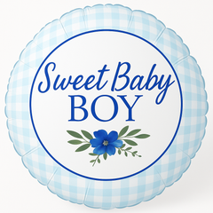 Sweet Baby Boy Blue Foil Balloon