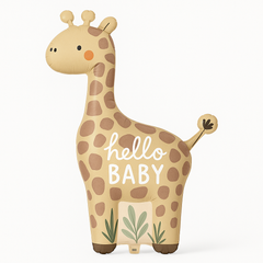 Soft Jungle Baby Giraffe Foil Balloon