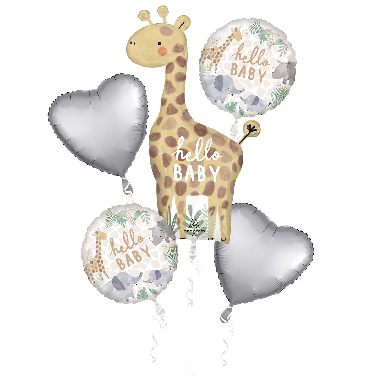 Jungle Baby Foil Balloon Bouquet