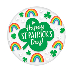 St. Patrick's Day Foil Balloon with Rainbows & Shamrocks