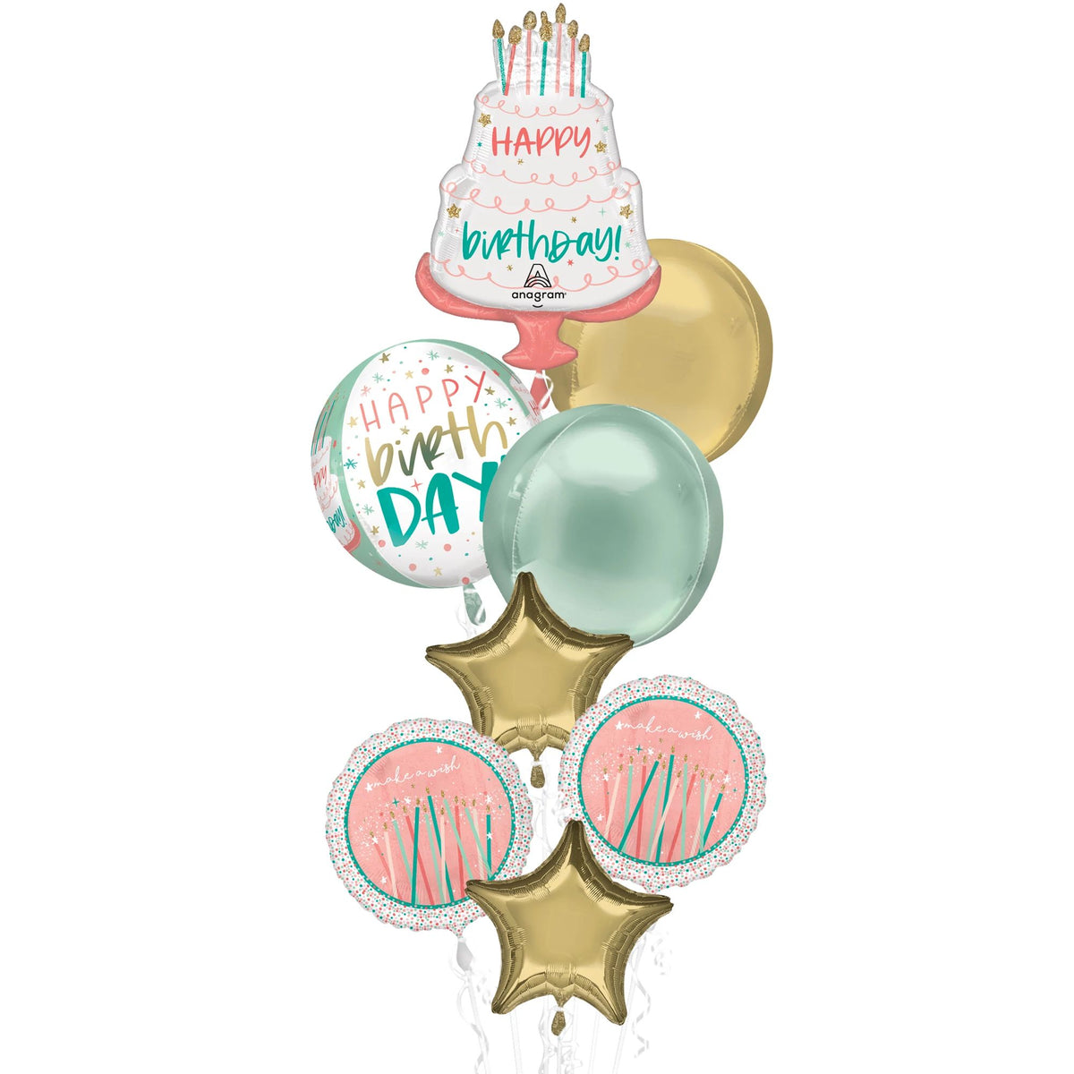 Premium Birthday Cake Balloon Bouquet