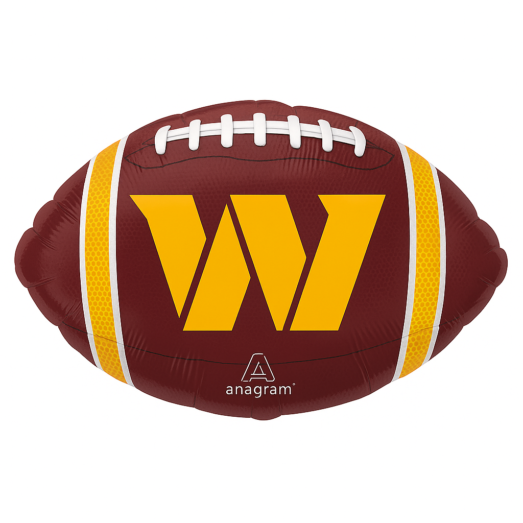 Washington Commanders Football Shaped Mylar Balloon