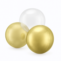 Golden Orbz Foil Geometric Balloons
