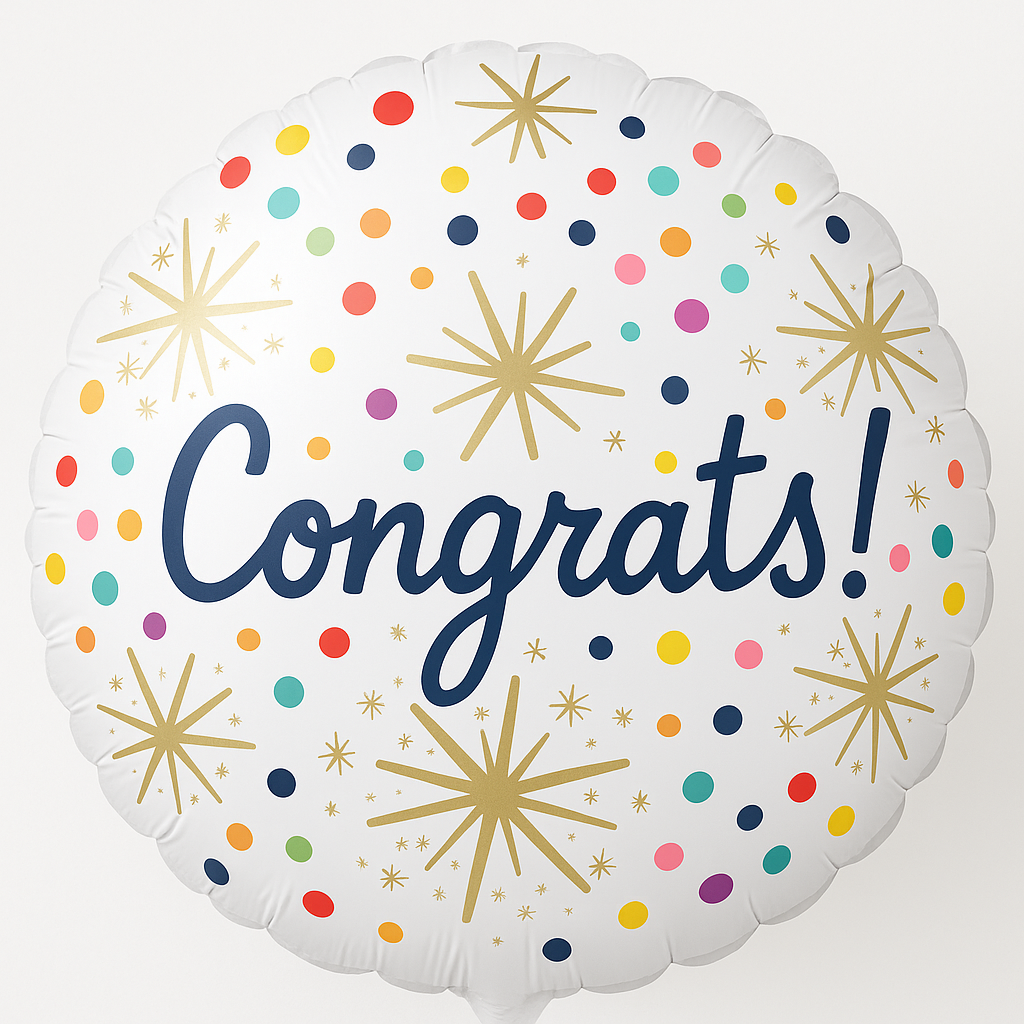 Sparkling Congrats Foil Balloon - 18-inch