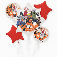 Naruto Themed Foil Balloon Bouquet ‚Äì Perfect for Birthdays!