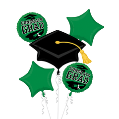 Congrats Grad Festive Green Balloon Bouquet