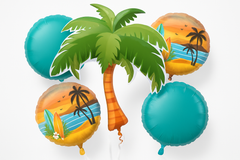 Beach Life Foil Balloon Bouquet - 5 Piece Set
