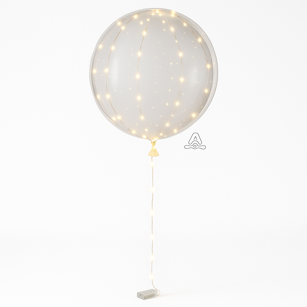 Crystal Clear LED Balloon with White Lights