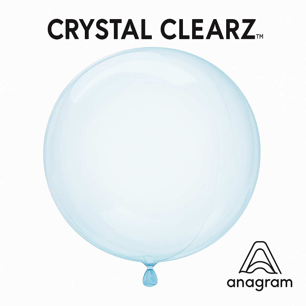 Crystal Clearz Blue Mylar Balloon