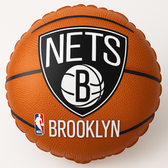 17" Brooklyn Nets Mylar Balloon - Metallic Finish