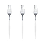 Trendables Forks White/Silver | 20 Count