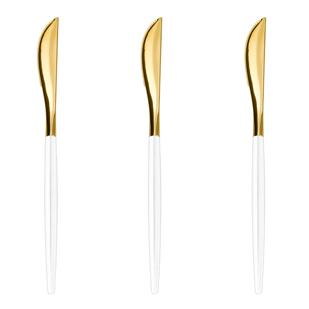 Trendables Knives White/Gold | 20 Count