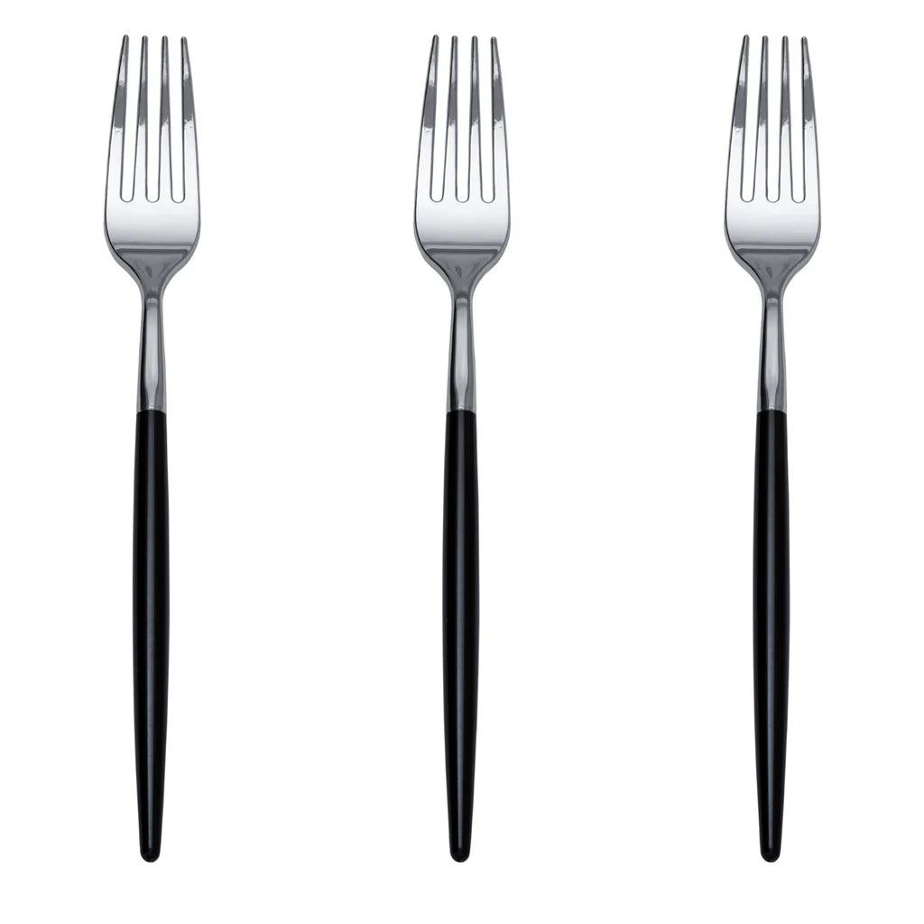 Trendables Forks Black/Silver | 20 Count