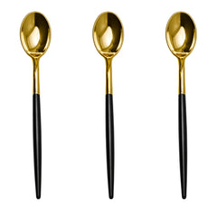 Trendables Spoons Black/Gold | 20 Count