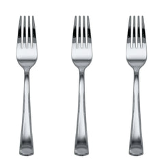 Exquisite Classic Silver Plastic Forks | 20 Count