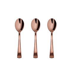 Exquisite Classic Rose Gold Plastic Tea Spoons | 20 Count