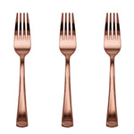 Exquisite Classic Rose Gold Plastic Forks | 20 Count