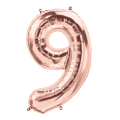 26" Rose Gold Number 9 Balloon