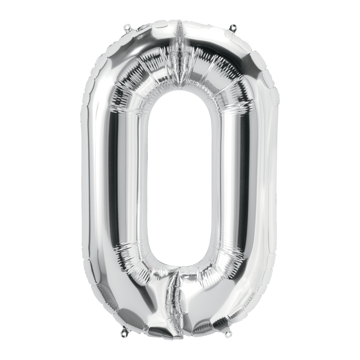 26" Silver Number 0 Balloon