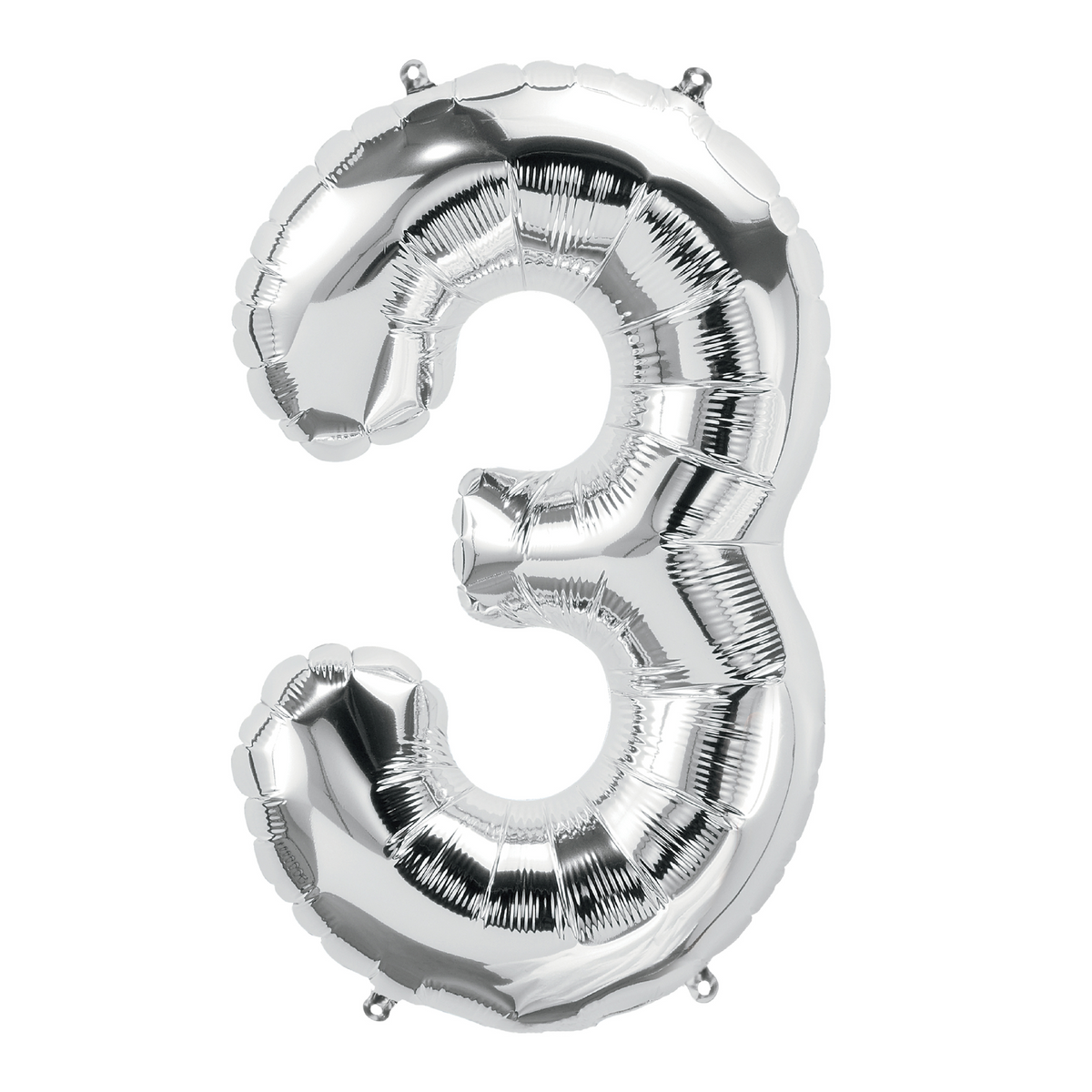 26" Silver Number 3 Balloon