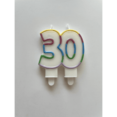 30 Yrs 3D Number Candles Balloon