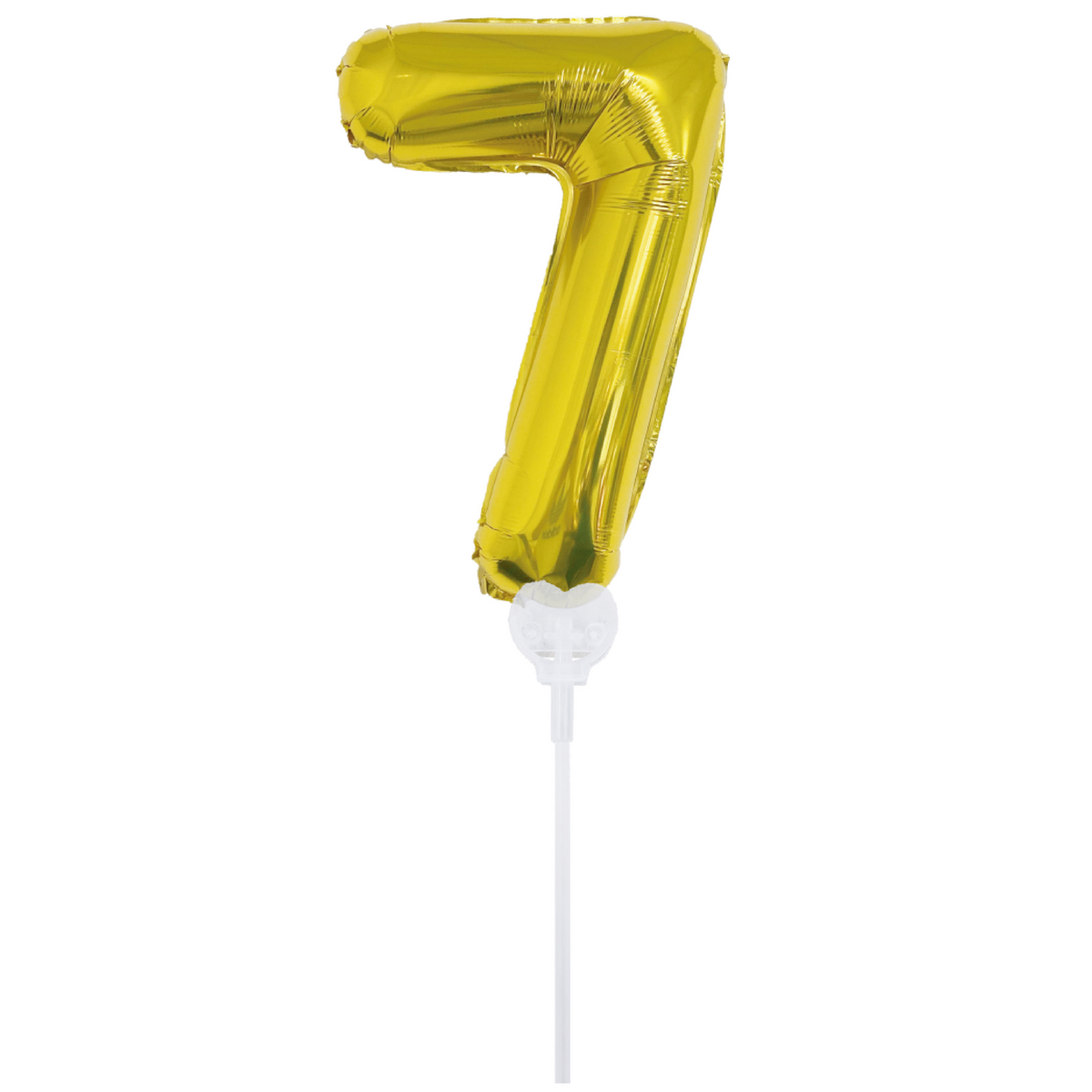 16" Gold Number -7 With Cup & Stick Balloon