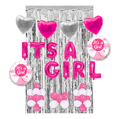 16" Its A Girl Total 40Pcs/Pack - Pink Balloon