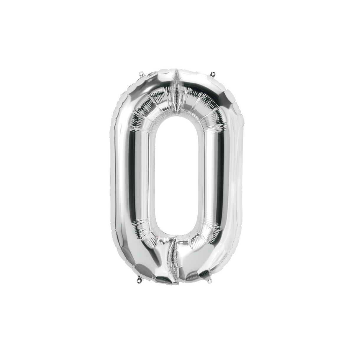 16" Silver Number -0 Balloon