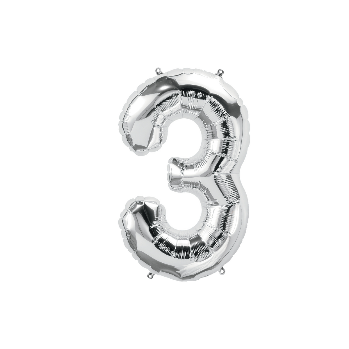 16" Silver Number -3 Balloon