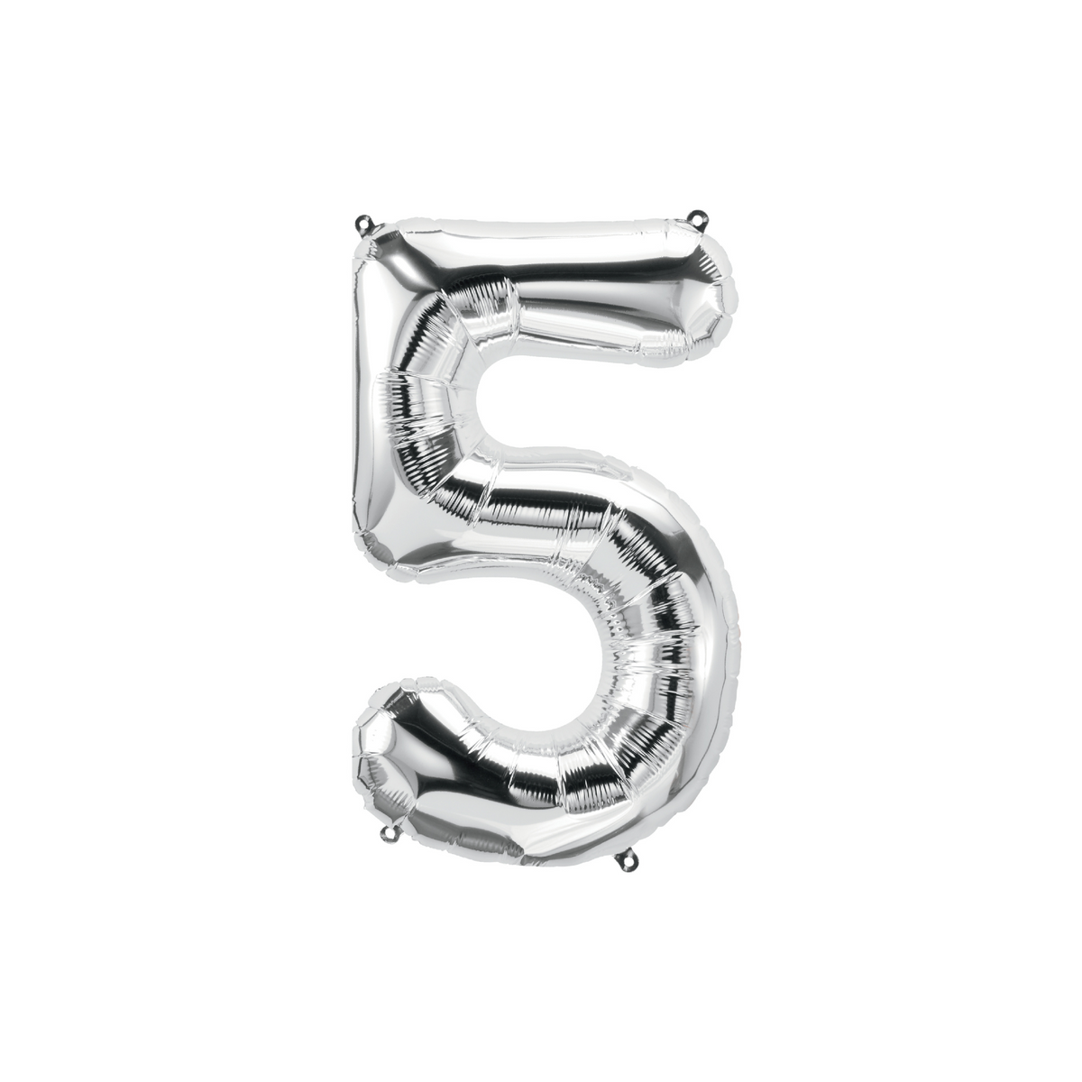 16" Silver Number -5 Balloon