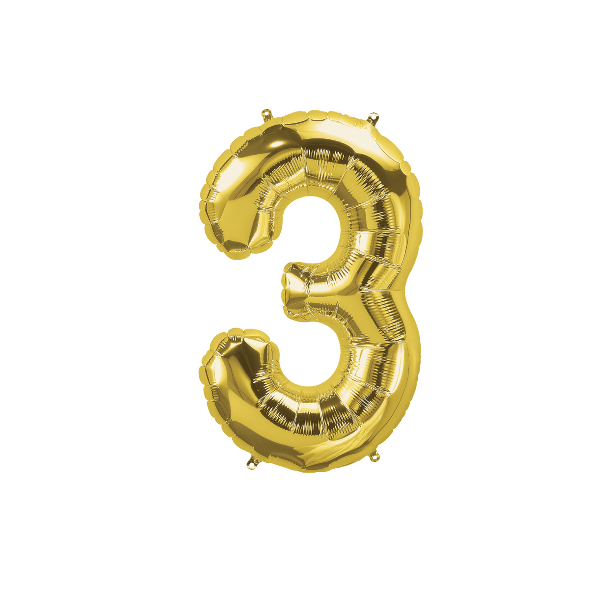 16" Gold Number -3 Balloon