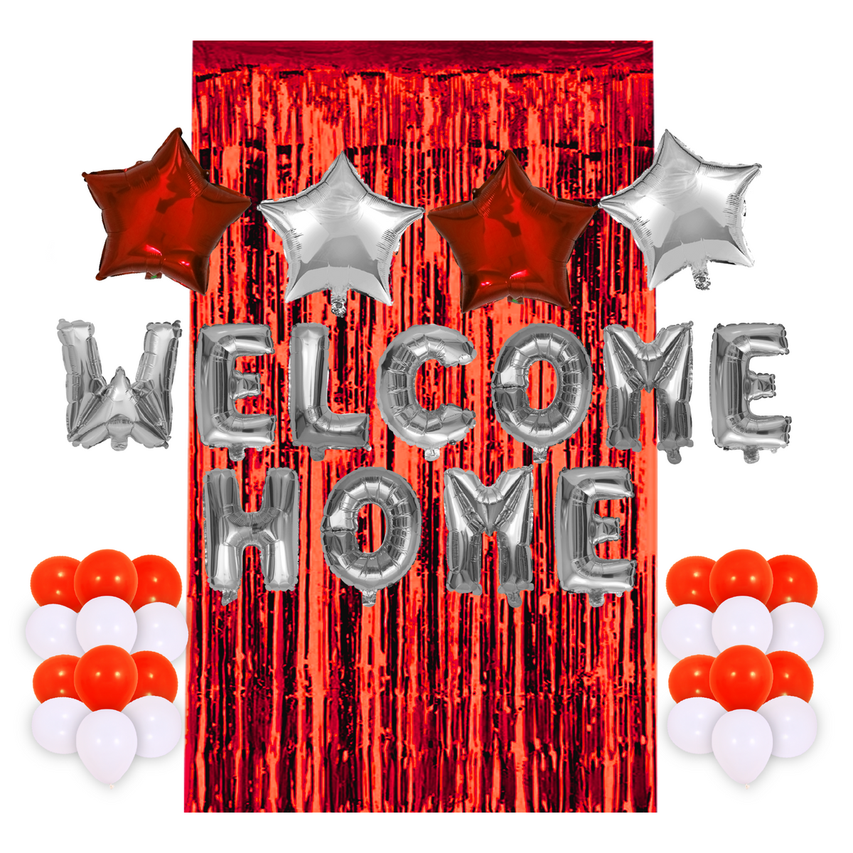 16" Welcome Home Total 40Pcs/Pack -Silver Balloon