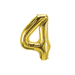 16" Gold Number -4 Balloon