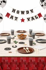 123 Pcs Western Party Kit | For 8 Guests