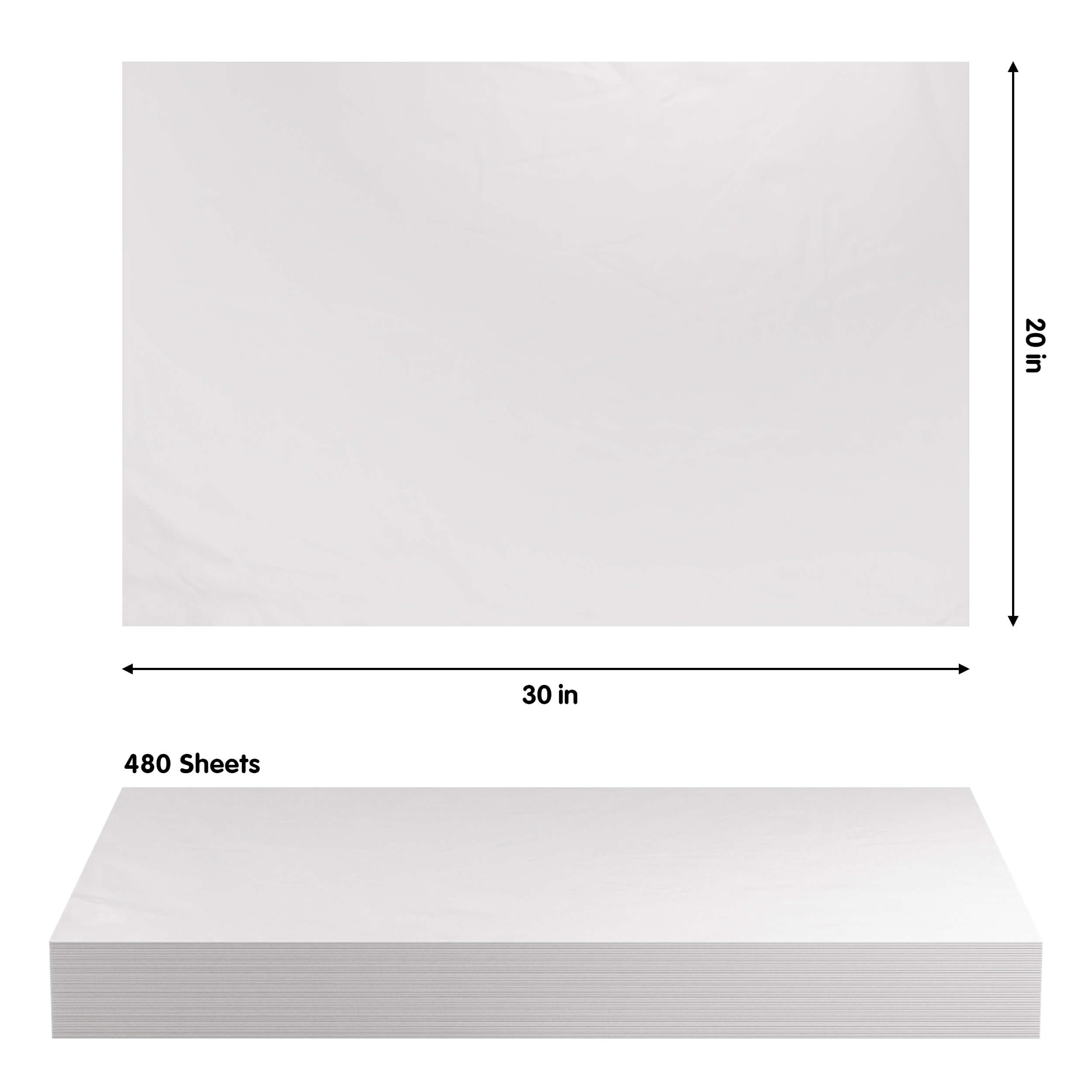 White Tissue Paper 20 X 30 | 480 Sheets