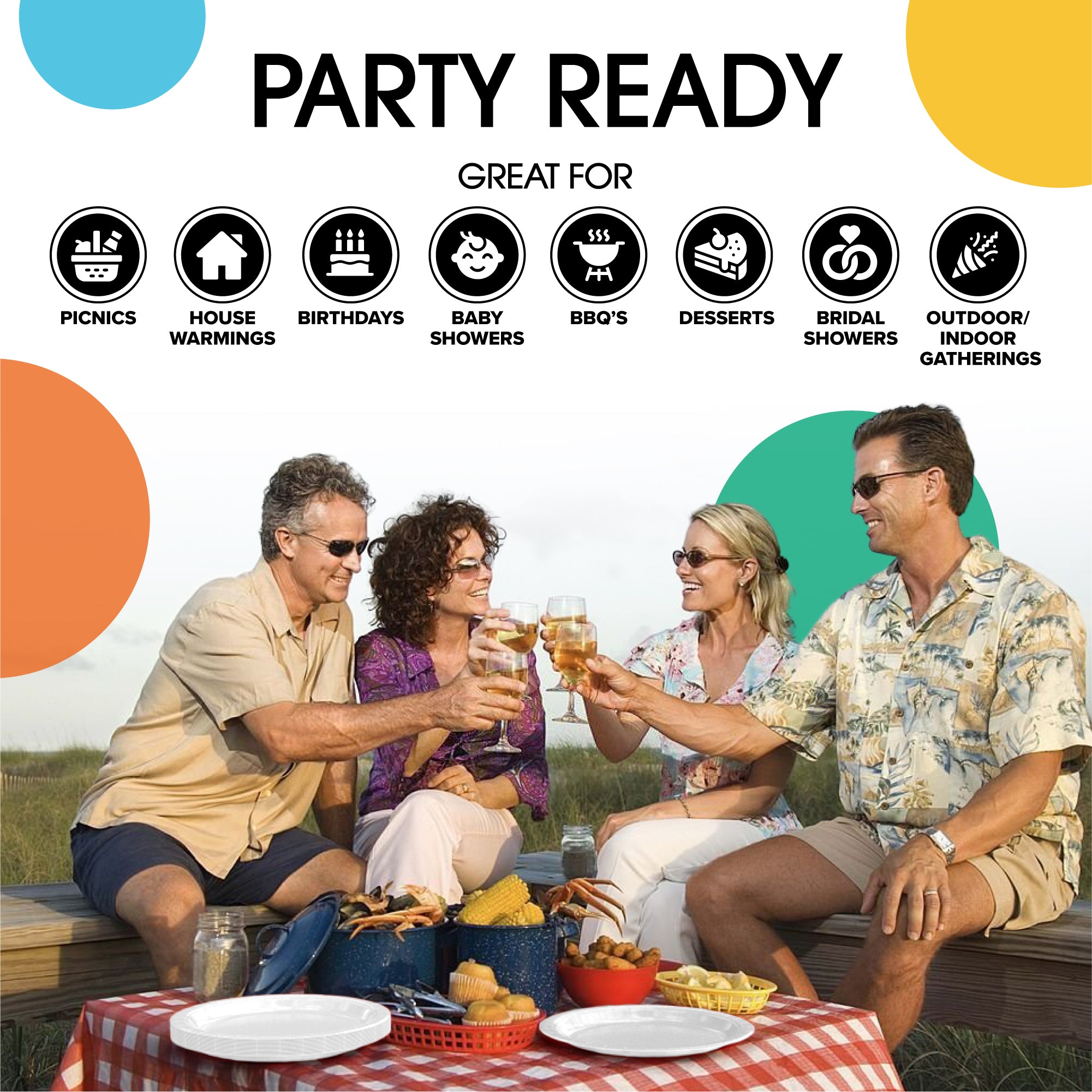 9 In. White Paper Plates - 20 Ct.