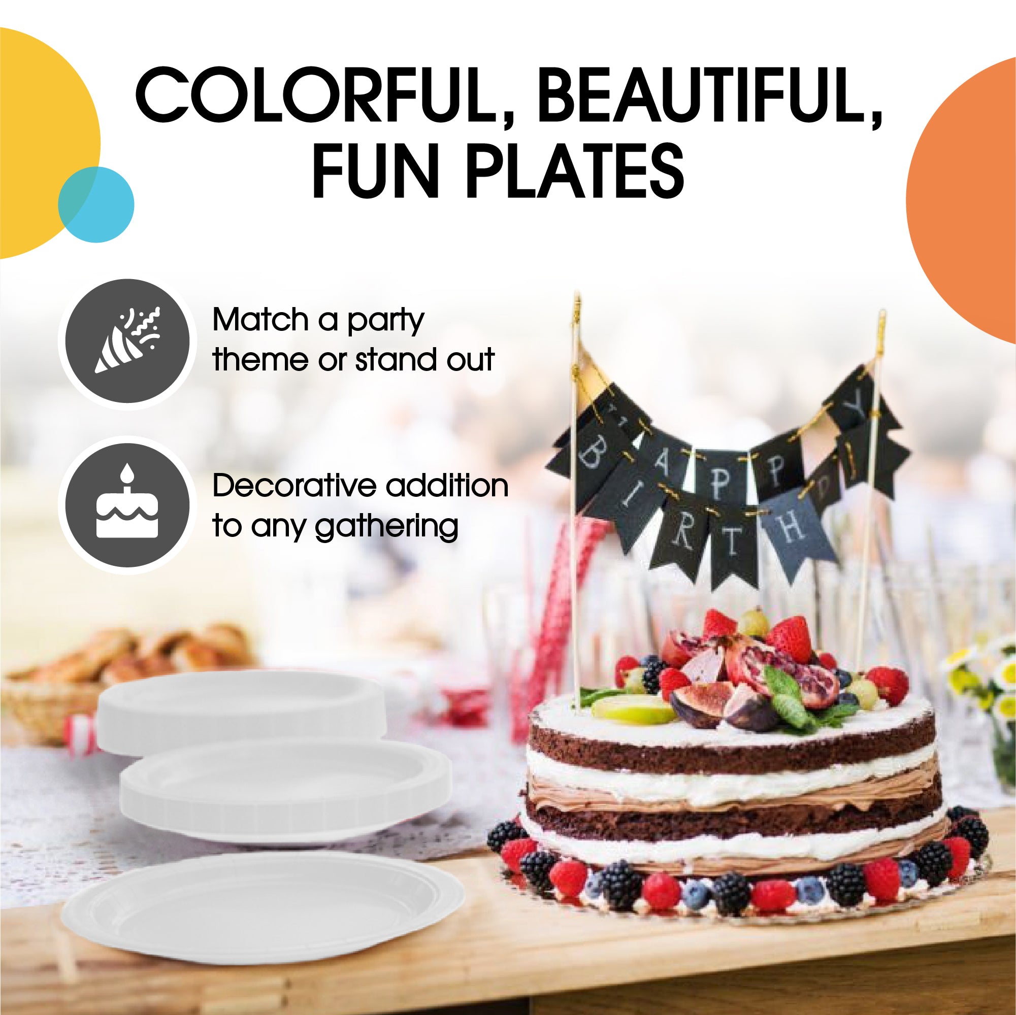 9 In. White Paper Plates - 20 Ct.
