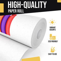 17.75" x 110' Kraft Paper Roll | White