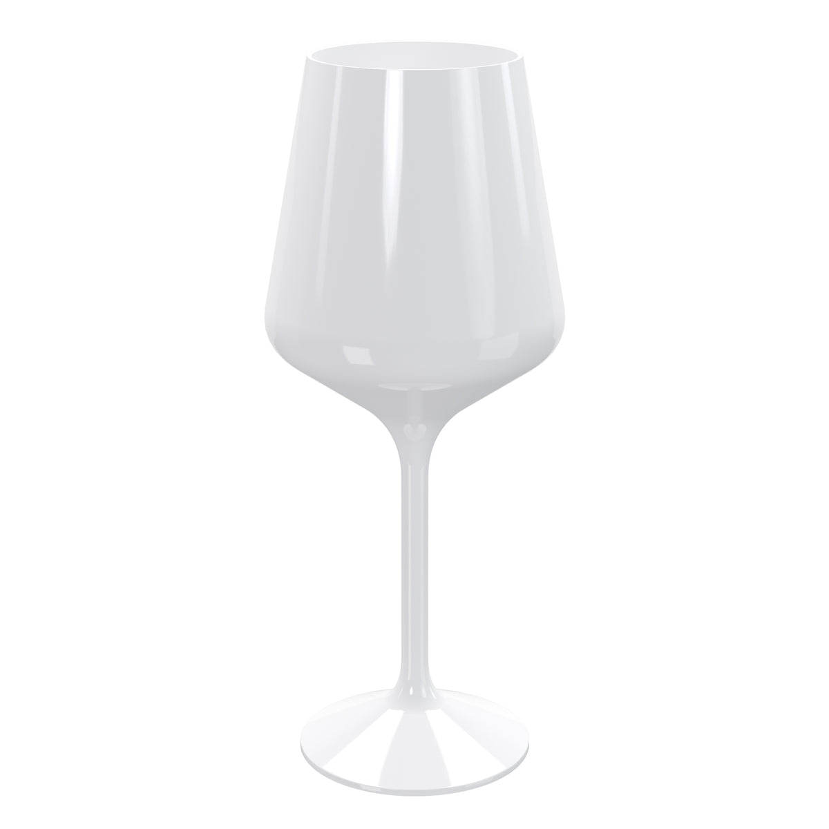 16 Oz. White Stemmed Wine Glasses | 6 Count