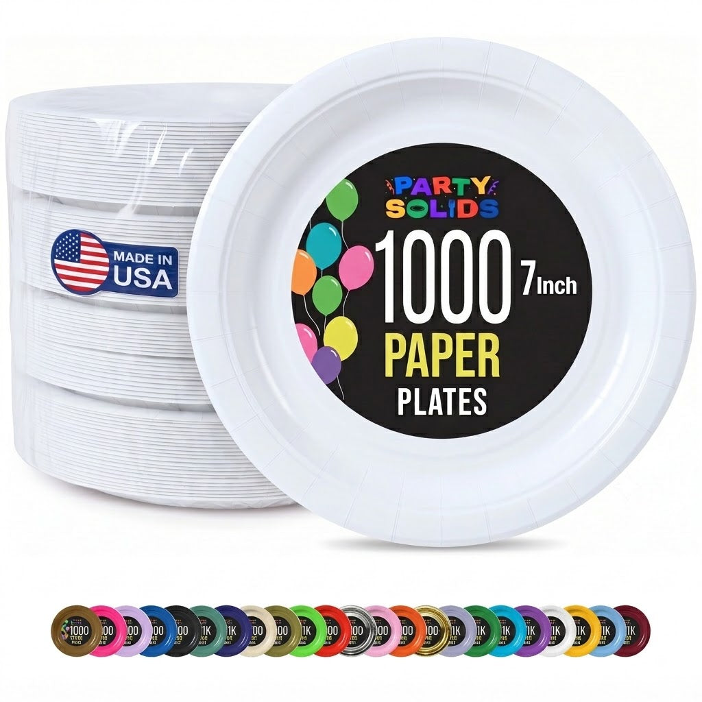7 in. White Paper Plates | Case of 1000