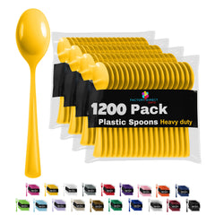 Heavy Duty Yellow Plastic Spoons | Case of 1200