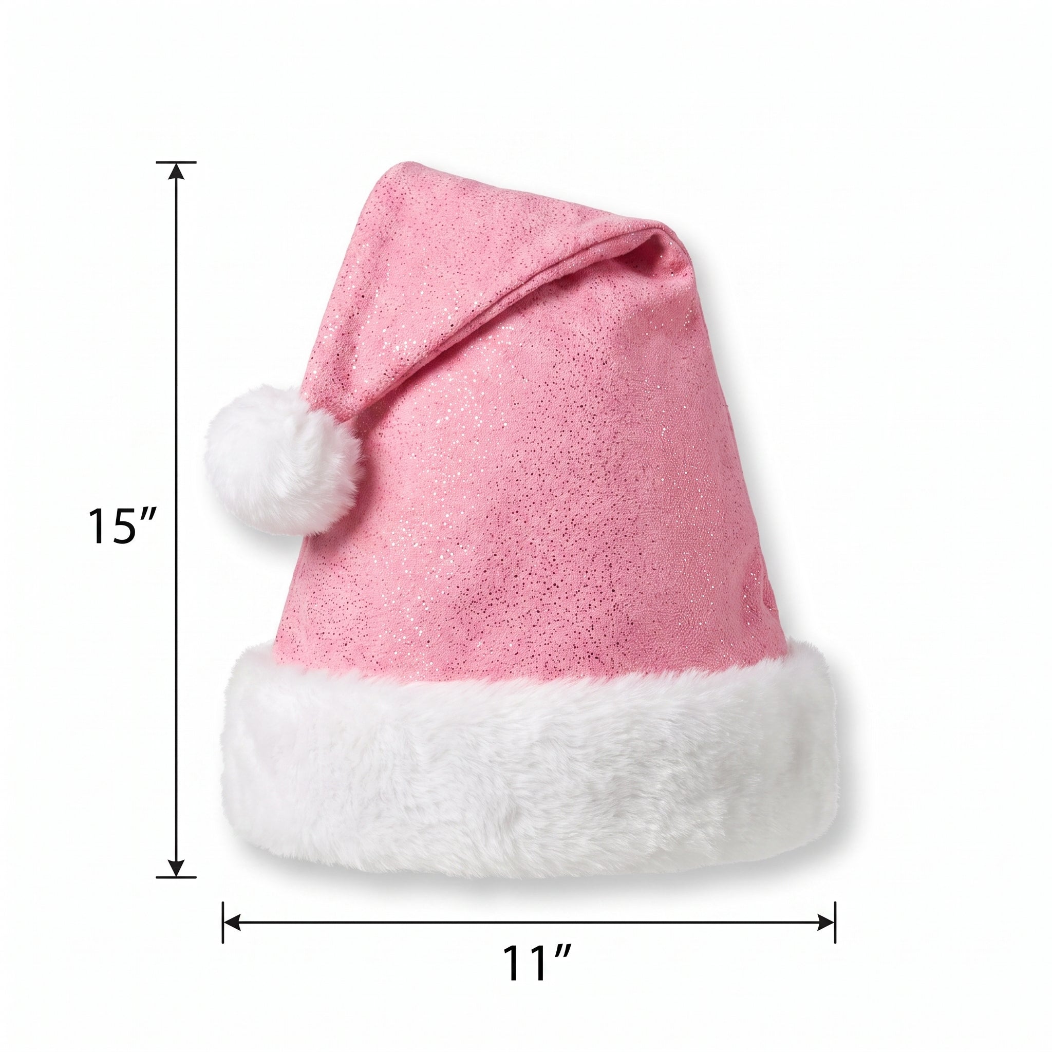 Deluxe Pink Santa Hat with Plush Trim